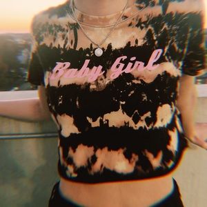 Baby girl distressed tee